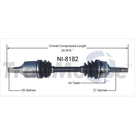 Surtrack Axle Cv Axle Shaft, Ni-8182 NI-8182